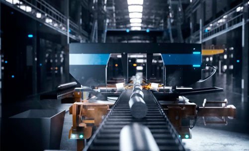 Automatización industrial usada para fabricar perfiles de acero