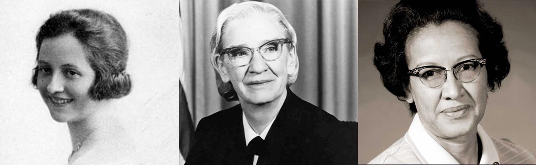 Marie-Louise Dubreil-Jacotin, Grace Hopper y Katherine Johnson