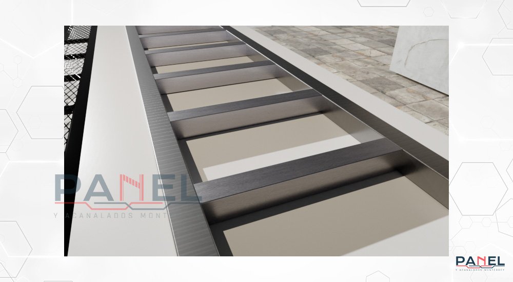 Modelado de mesa de trabajo con bastidores y peldaños unidos - Escaleras marinas