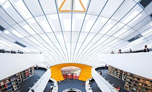 Interior de la Biblioteca Filológica de la Universidad de Berlín