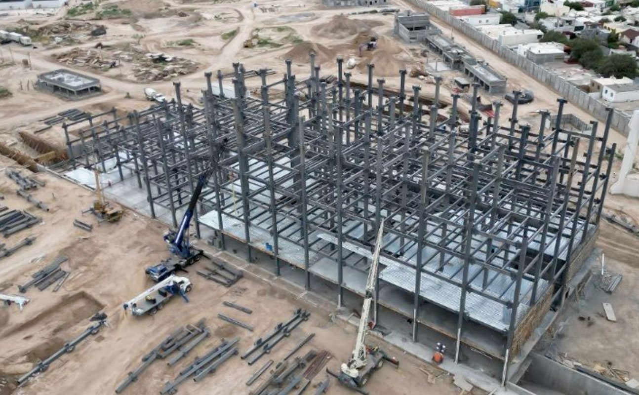 Estructura en construcción de la ANAM en Nuevo Laredo