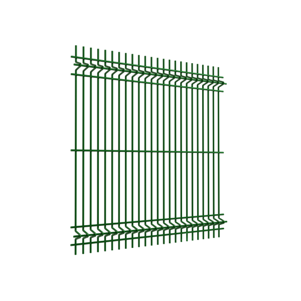 Sección de reja de acero en color verde